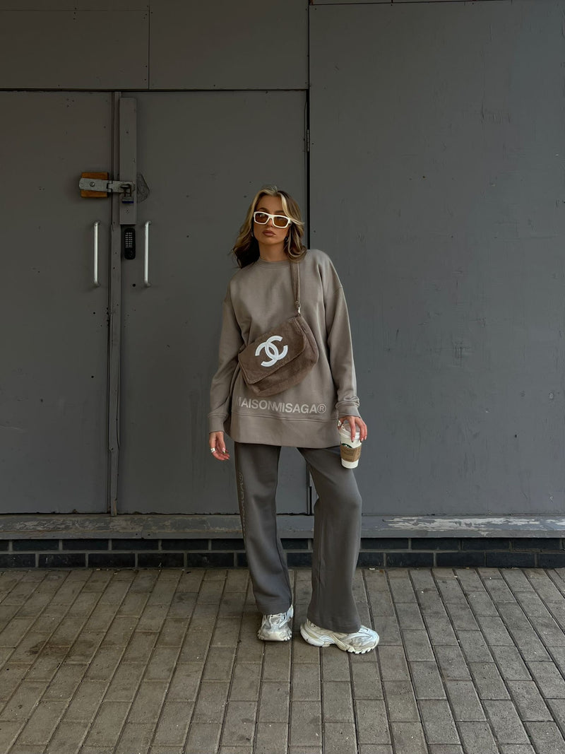 ORGANIC COTTON RELAXED SWEATSHIRT TAUPE