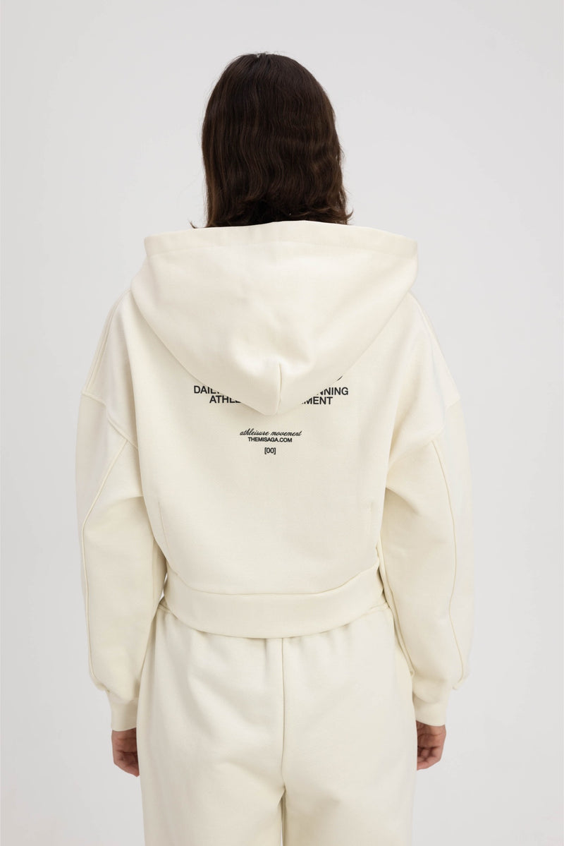 MOVEMENT ZIP UP HOODIE OFF WHITE