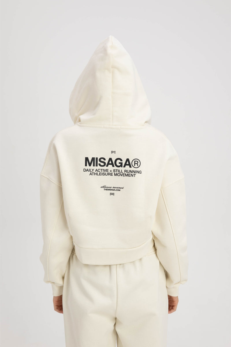 MOVEMENT ZIP UP HOODIE OFF WHITE