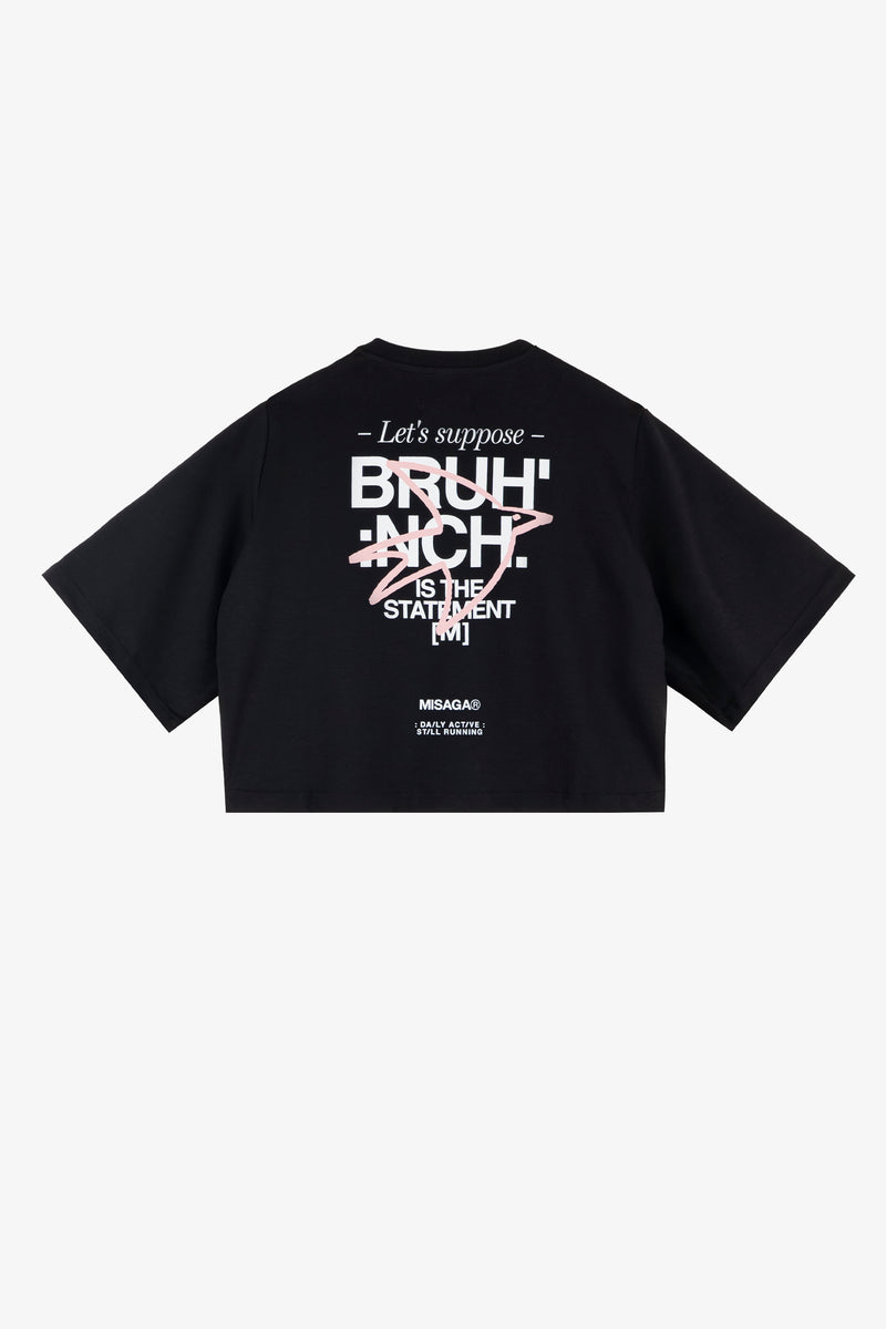 BRUNCH CROP T-SHIRT BLACK