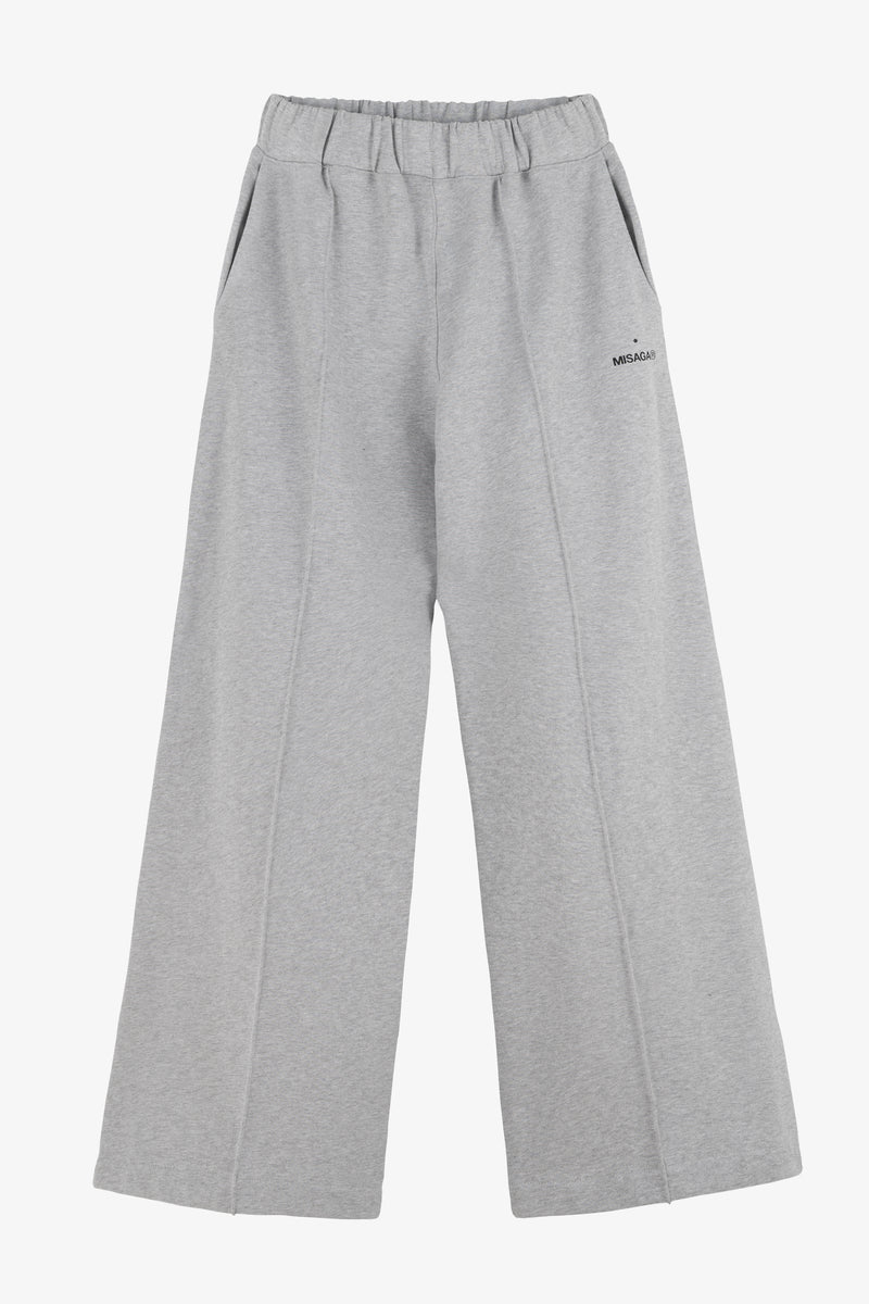 CREASE WIDE-LEG SWEATPANTS GREY