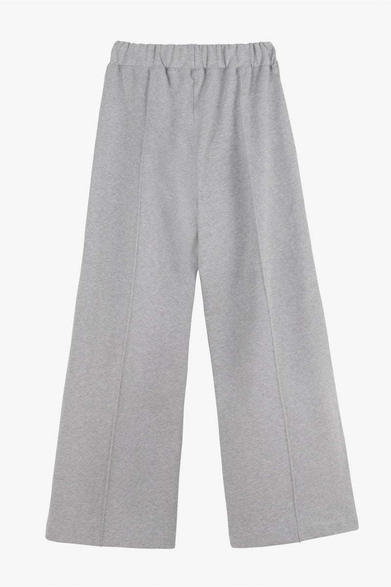 CREASE WIDE-LEG SWEATPANTS GREY