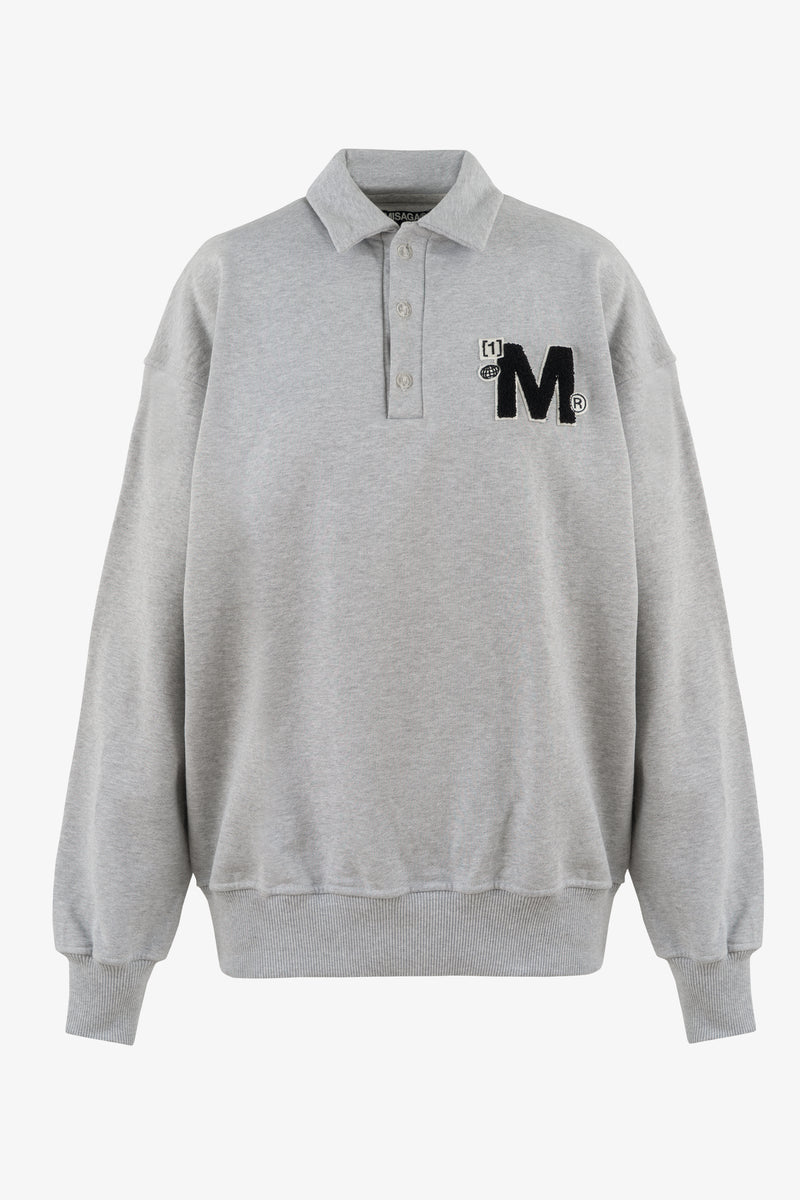 BADGE RUGBY SWEATSHIRT GREY