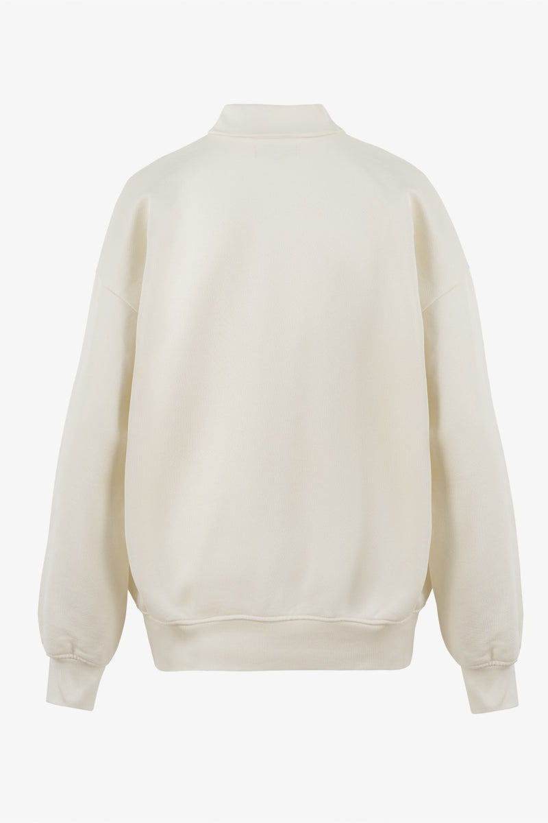 BADGE RUGBY SWEATSHIRT OFF WHITE