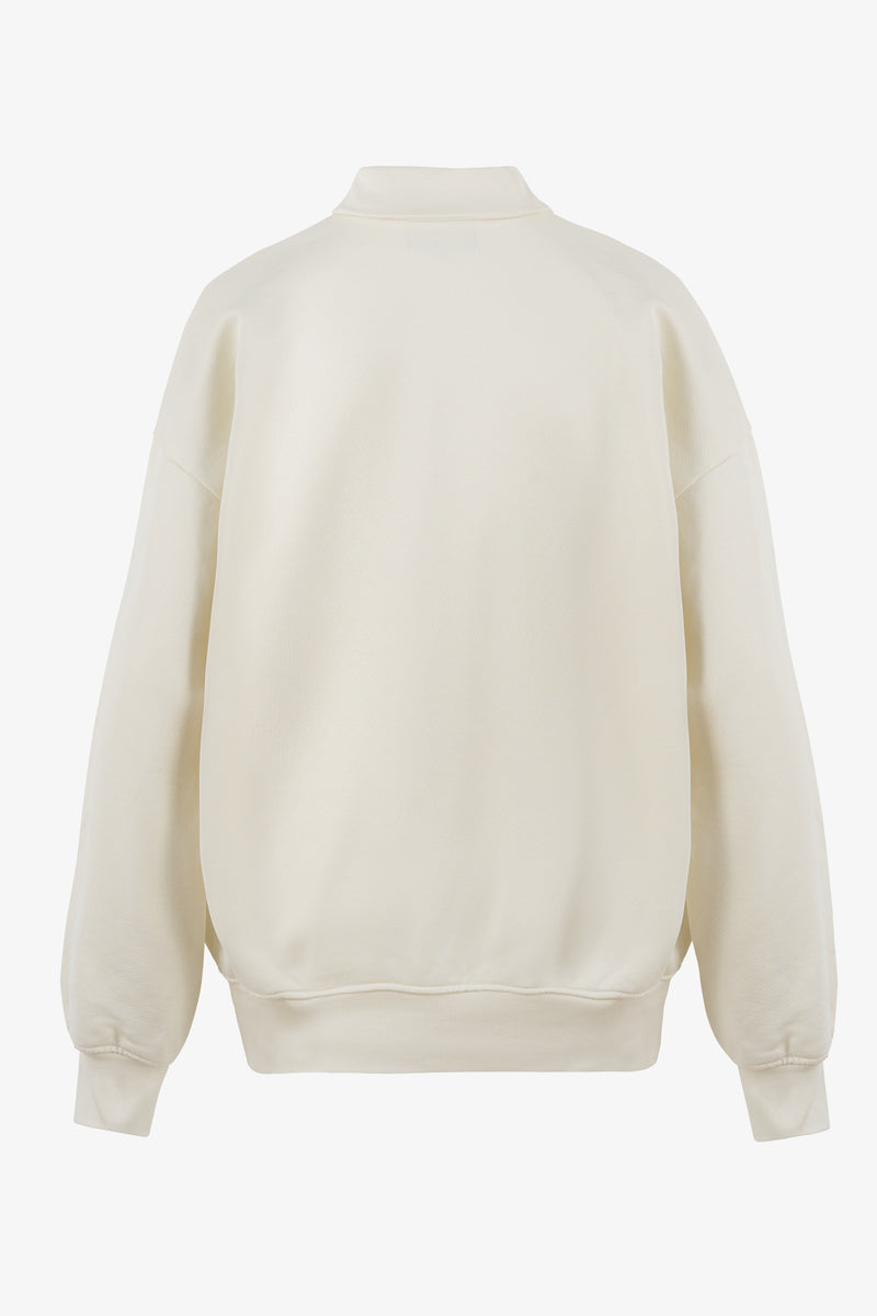 BADGE RUGBY SWEATSHIRT OFF WHITE