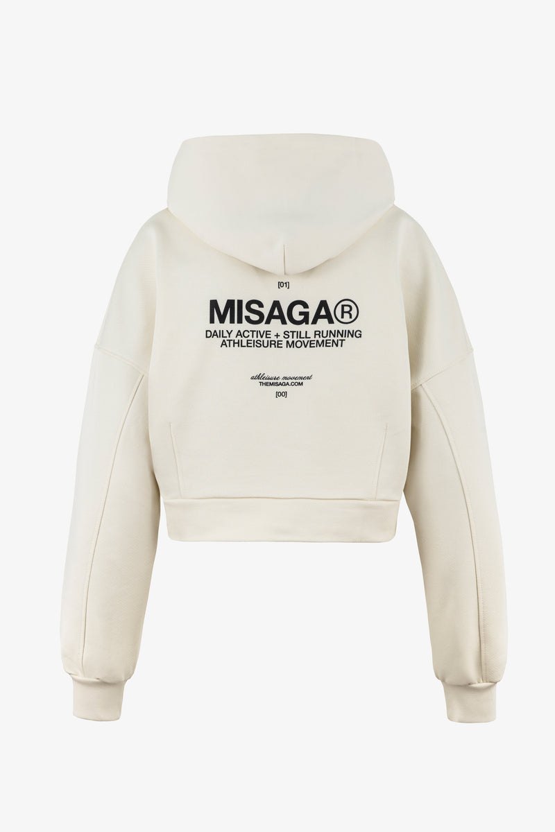 MOVEMENT ZIP UP HOODIE OFF WHITE